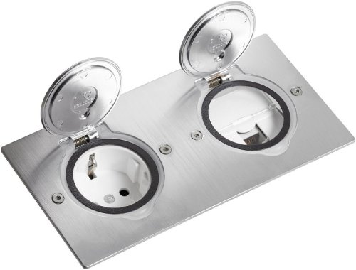 Лючок нерегулируемый Legrand 2х2 мод. 172x86x41мм IP44 нержавеющая сталь картинка